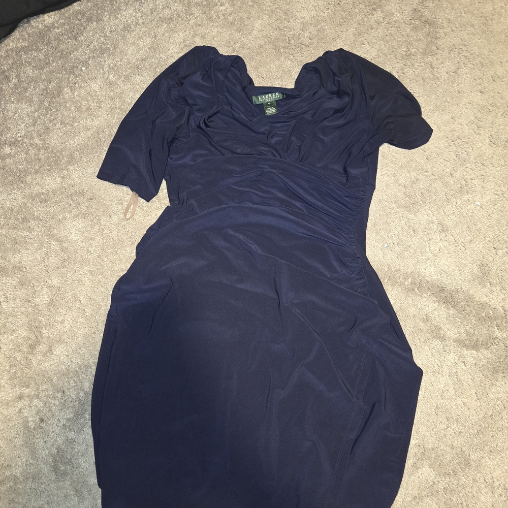 Lauren Ralph Lauren Navy Midi Dress